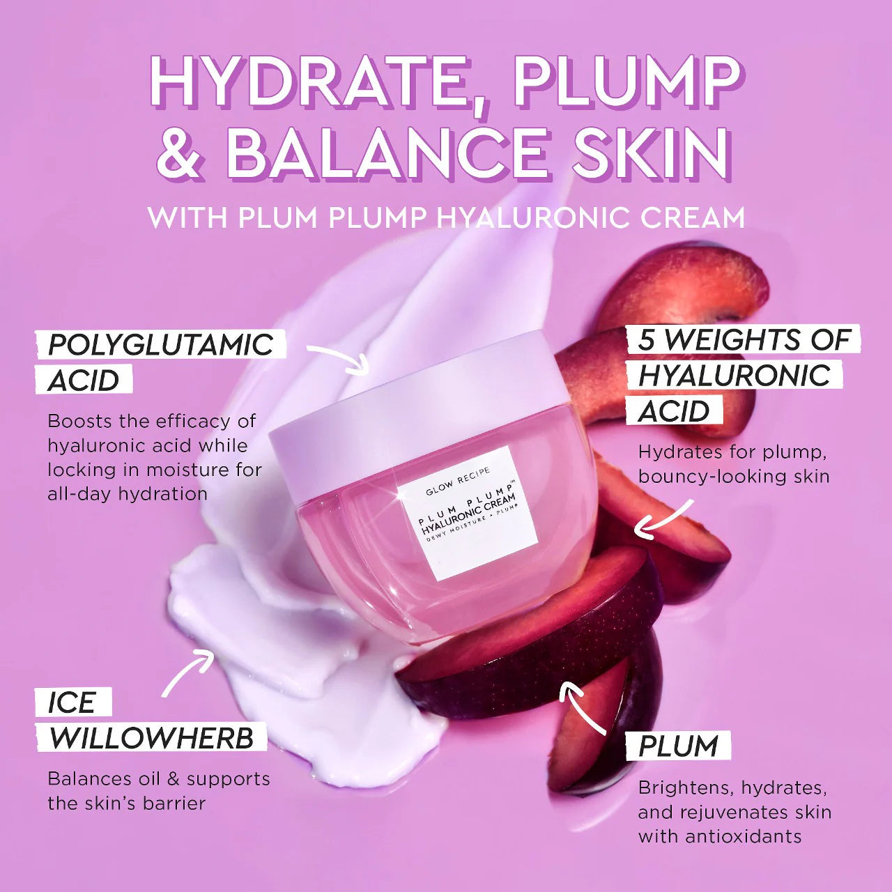 Glow Recipe Plum Plump Refillable Hyaluronic Acid Moisturizer *Preorder*